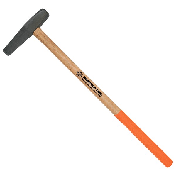 Warwood Tool 512 lb Grade B Track Chisel Round Cutter, 36 Hickory Safety Grip Handle 51702 - main